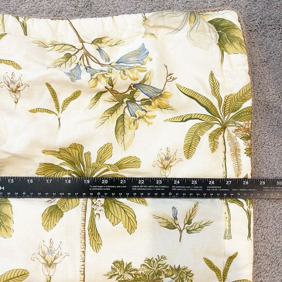 Williamsburg Standard Sham Set Of 2 Palms Yellow Magnolia Southern Florida - Picture 8 of 9